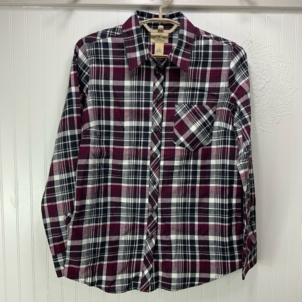 BLUE MOUNTAIN Womens flannel shirt